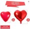 40 Pack Heart Balloons Kit with 1000 Dark-Red Silk Rose Petals Wedding Flower Decoration